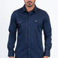 navy modern fit dress shirt men platini front