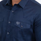 navy modern fit dress shirt men platini collar detail