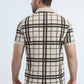 Mens Modern Fit Stretch Cotton Beige Polo
