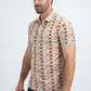 Mens Modern Fit Stretch Cotton Beige Polo