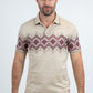 Mens Modern Fit Stretch Cotton Beige Polo