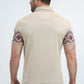 Mens Modern Fit Stretch Cotton Beige Polo