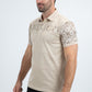 Mens Modern Fit Stretch Cotton Beige Polo