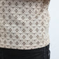 Mens Modern Fit Stretch Cotton Beige Polo with Aztec Print