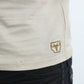 Mens Modern Fit Stretch Cotton Beige Polo with Aztec Print