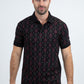 Mens Modern Fit Stretch Cotton Black Polo
