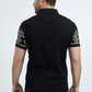 Mens Modern Fit Stretch Cotton Black Polo