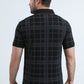 Mens Modern Fit Stretch Cotton Black Polo