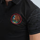 Mens Modern Fit Stretch Cotton Black Polo