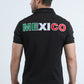 Mens Modern Fit Stretch Cotton Black Polo