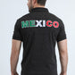 Mens Modern Fit Stretch Cotton Black Polo