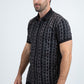 Mens Modern Fit Stretch Cotton Black Polo