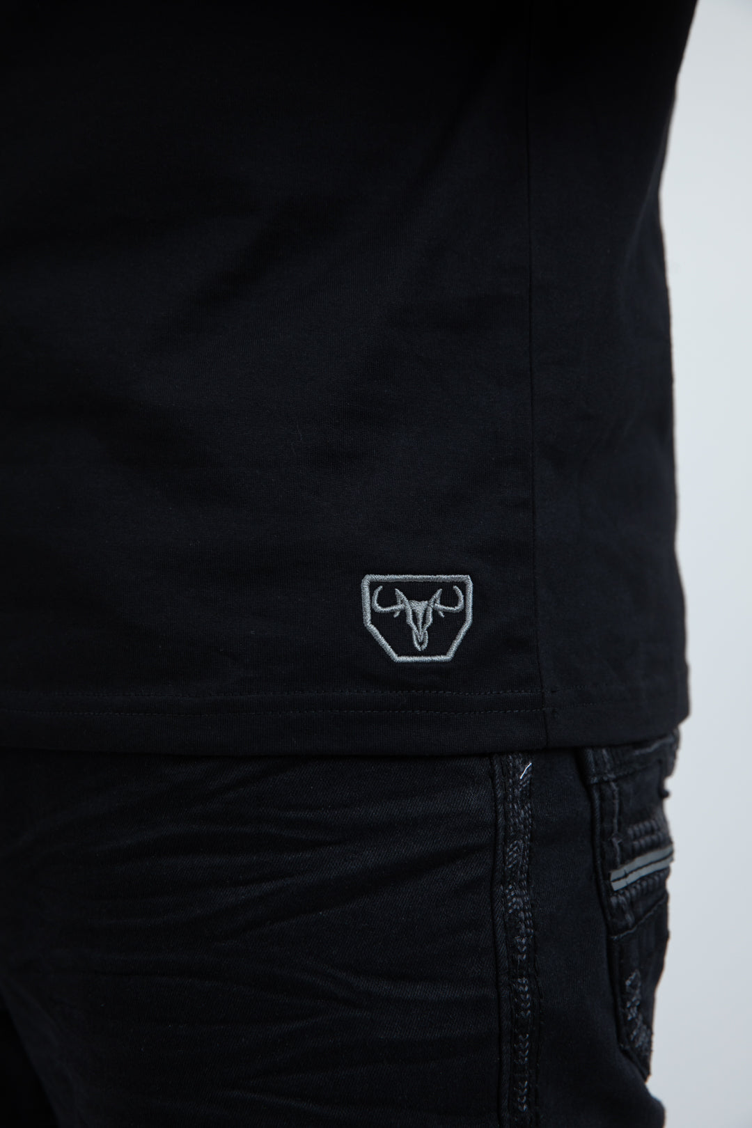 Mens Modern Fit Stretch Cotton Black Polo