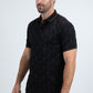 Mens Modern Fit Stretch Cotton Black Polo