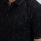 Mens Modern Fit Stretch Cotton Black Polo
