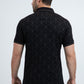 Mens Modern Fit Stretch Cotton Black Polo