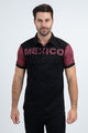 Mens Modern Fit Stretch Cotton Black Polo