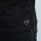 Mens Modern Fit Stretch Cotton Black Polo with Aztec Print