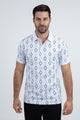 Mens Modern Fit Stretch Cotton White Polo