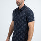 Mens Modern Fit Stretch Cotton Blue Polo