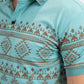 Mens Modern Fit Stretch Cotton Blue Polo