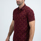 Mens Modern Fit Stretch Cotton Burgundy Polo