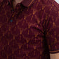 Mens Modern Fit Stretch Cotton Burgundy Polo
