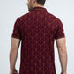 Mens Modern Fit Stretch Cotton Burgundy Polo