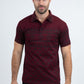 Mens Modern Fit Stretch Cotton Burgundy Polo