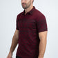 Mens Modern Fit Stretch Cotton Burgundy Polo