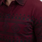 Mens Modern Fit Stretch Cotton Burgundy Polo