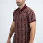 Mens Modern Fit Stretch Cotton Burgundy Polo