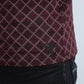 Mens Modern Fit Stretch Cotton Burgundy Polo with Aztec Print