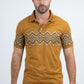 Mens Modern Fit Stretch Cotton Camel Polo