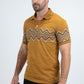 Mens Modern Fit Stretch Cotton Camel Polo