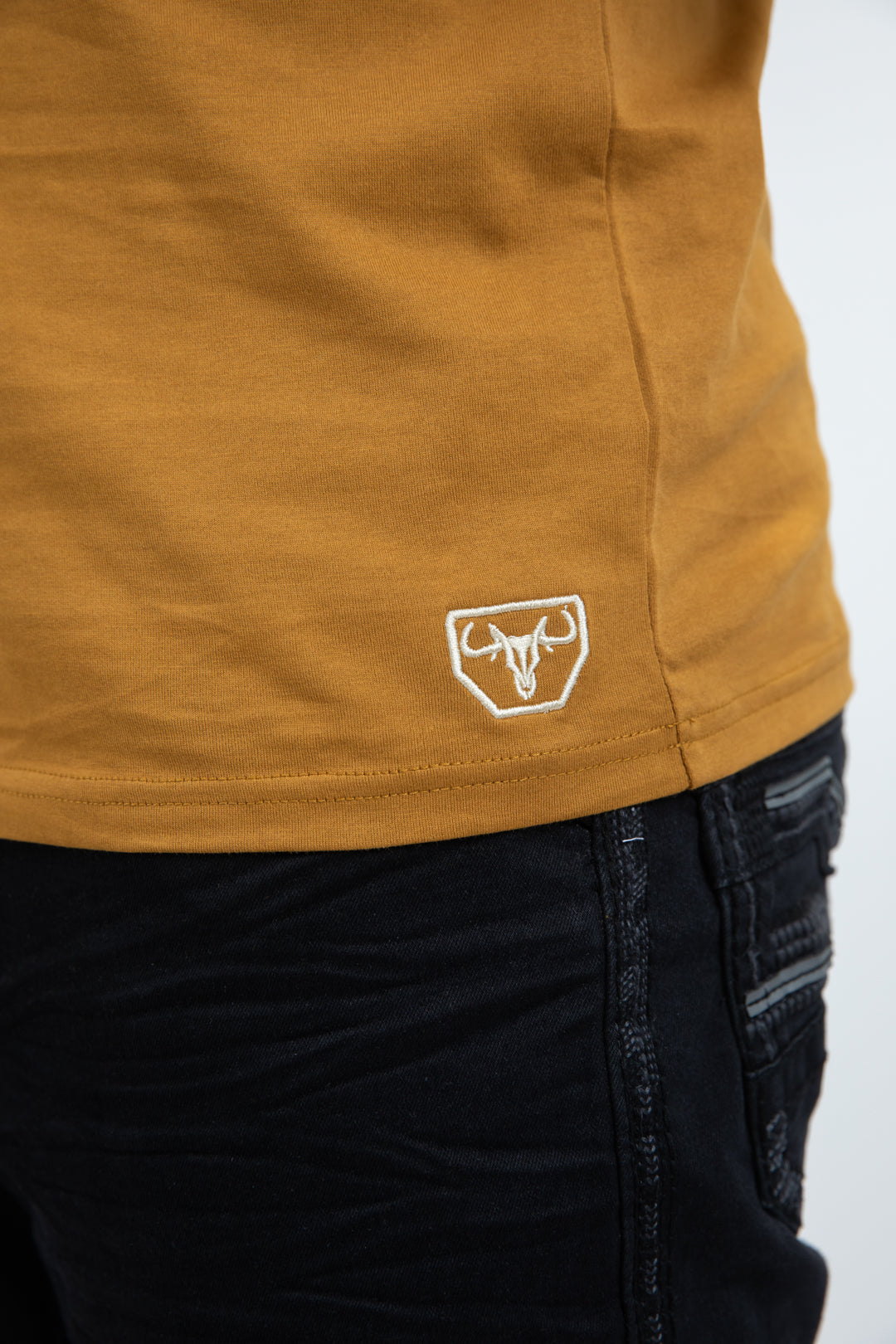 Mens Modern Fit Stretch Cotton Camel Polo