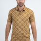 Mens Modern Fit Stretch Cotton Camel Polo
