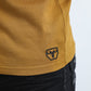Mens Modern Fit Stretch Cotton Camel Polo with Aztec Print
