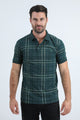 Mens Modern Fit Stretch Cotton Green Polo