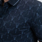 Mens Modern Fit Stretch Cotton Navy Polo