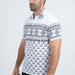 Mens Modern Fit Stretch Cotton White Polo