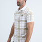 Mens Modern Fit Stretch Cotton White Polo