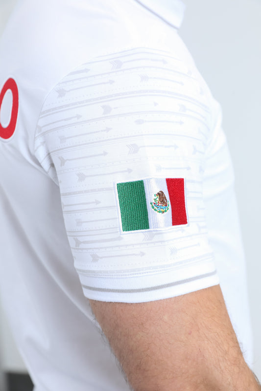 white mexico aguila real polo back platini