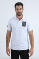 Mens Modern Fit Stretch Cotton White Polo