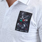 Mens Modern Fit Stretch Cotton White Polo