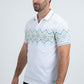 Mens Modern Fit Stretch Cotton White Polo