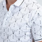 Mens Modern Fit Stretch Cotton White Polo