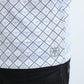 Mens Modern Fit Stretch Cotton White Polo with Aztec Print