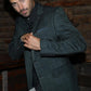 green modern fit stretch blazer men platini lifestyle