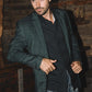 green modern fit stretch blazer men platini lifestyle